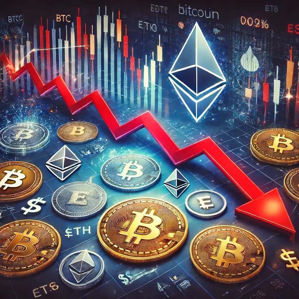 Crypto Market Dives: Major Tokens Hit Hard by ETF Outflows